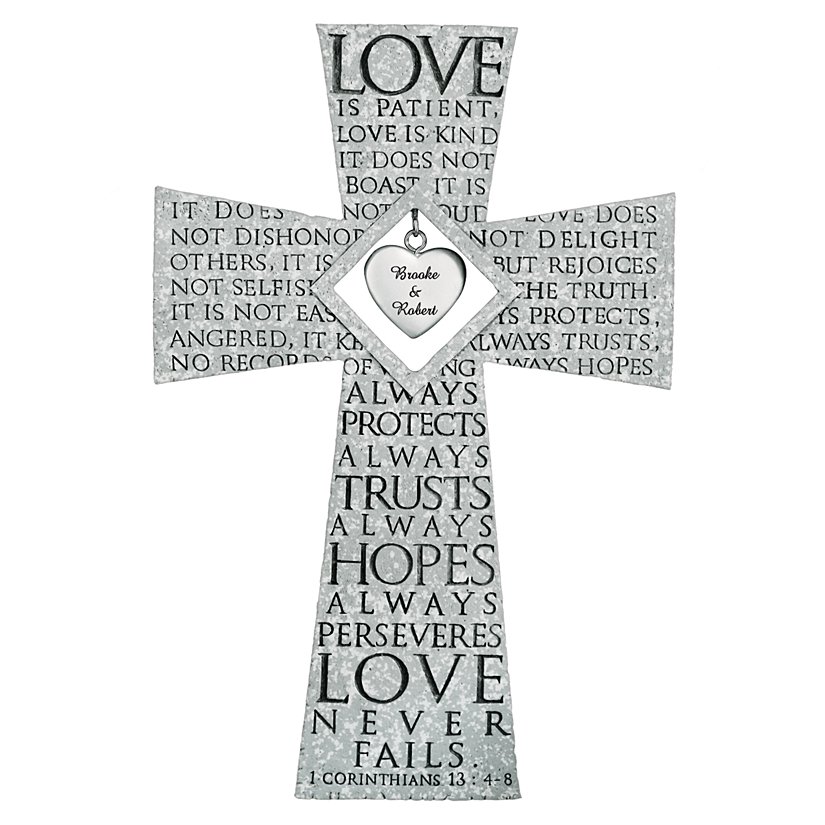 Love is Patient Personalized Heart Cross