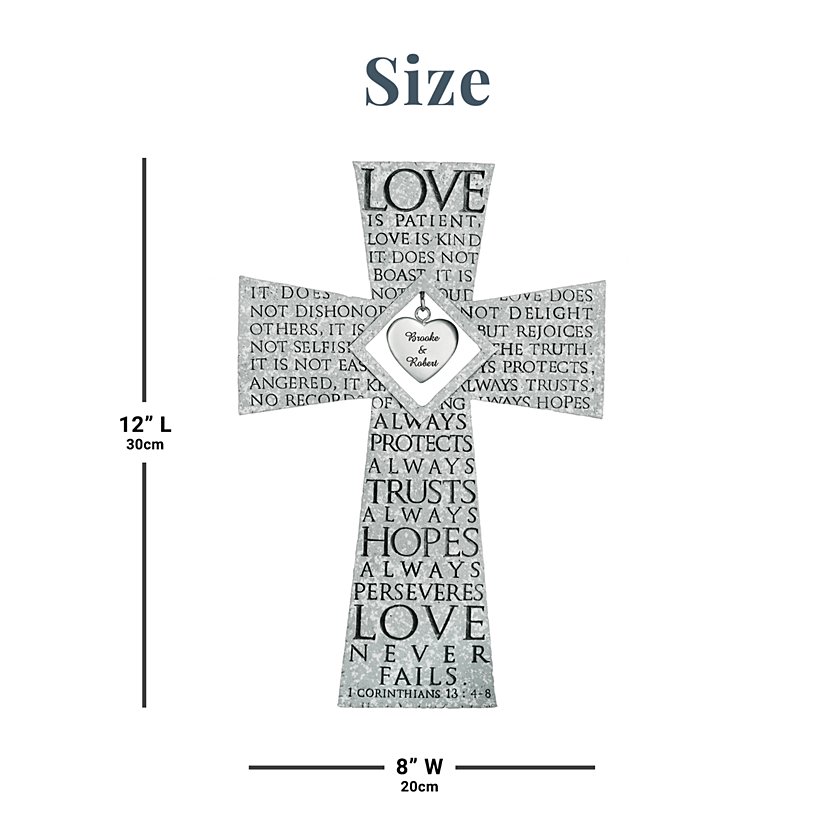 Love is Patient Personalized Heart Cross