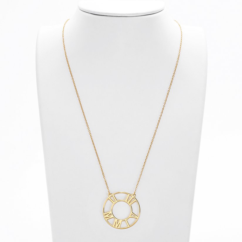 Memorable Date Roman Numeral Personalized Pendant