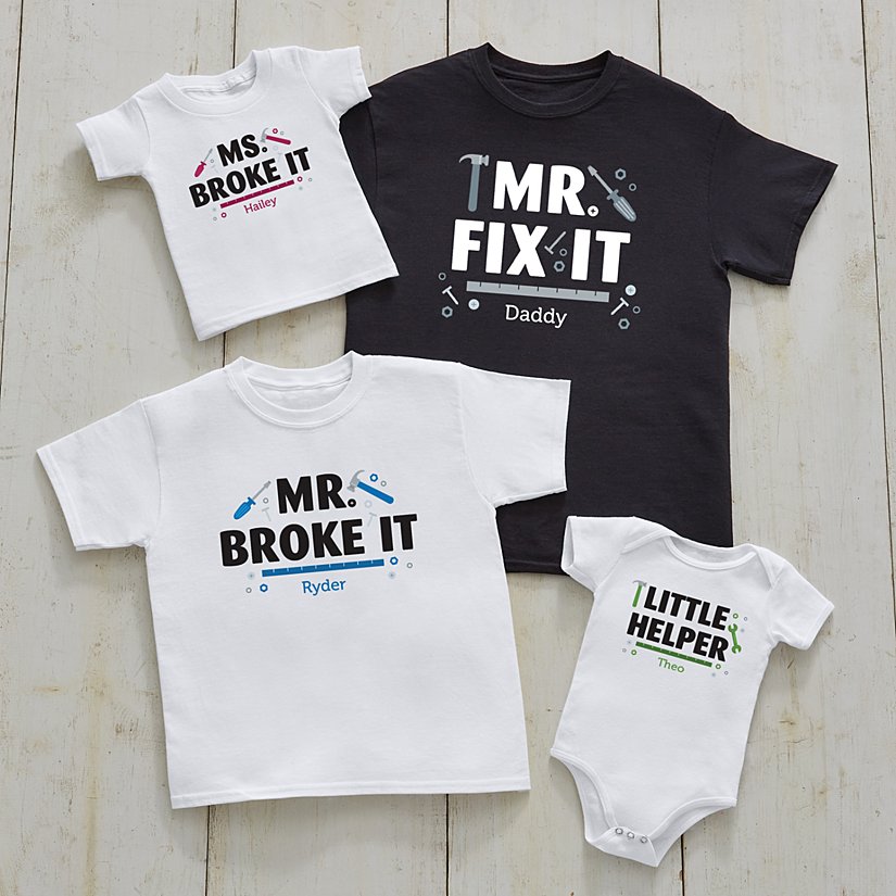 Fix-It Family Personalized Matching Apparel