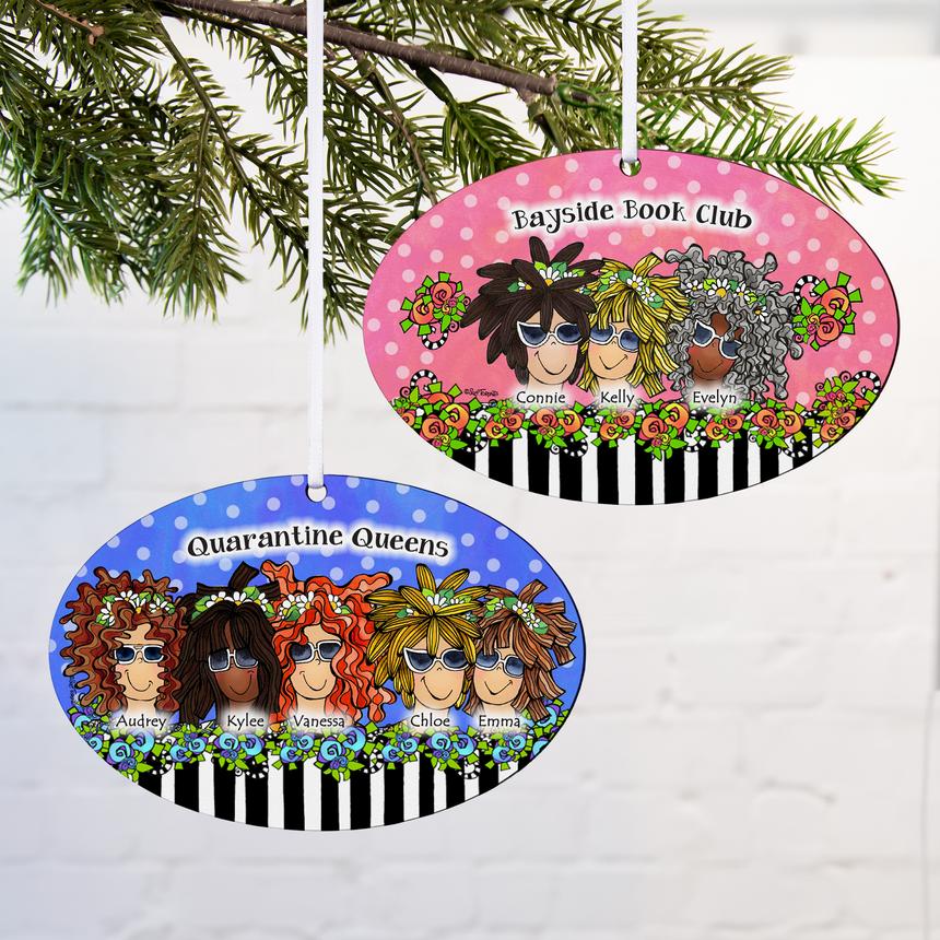 Name Your Sisterhood Oval Ornament by Suzy Toronto