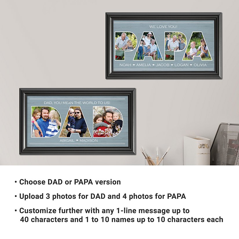 Father's Keepsake Personalized Photo Framed Print