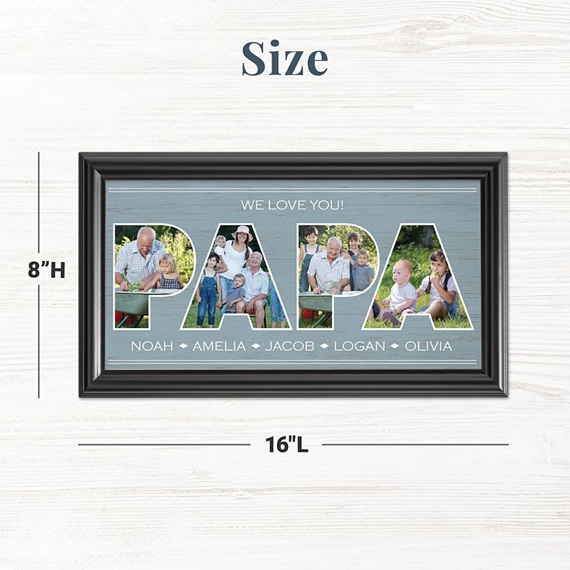 Father's Keepsake Personalized Photo Framed Print