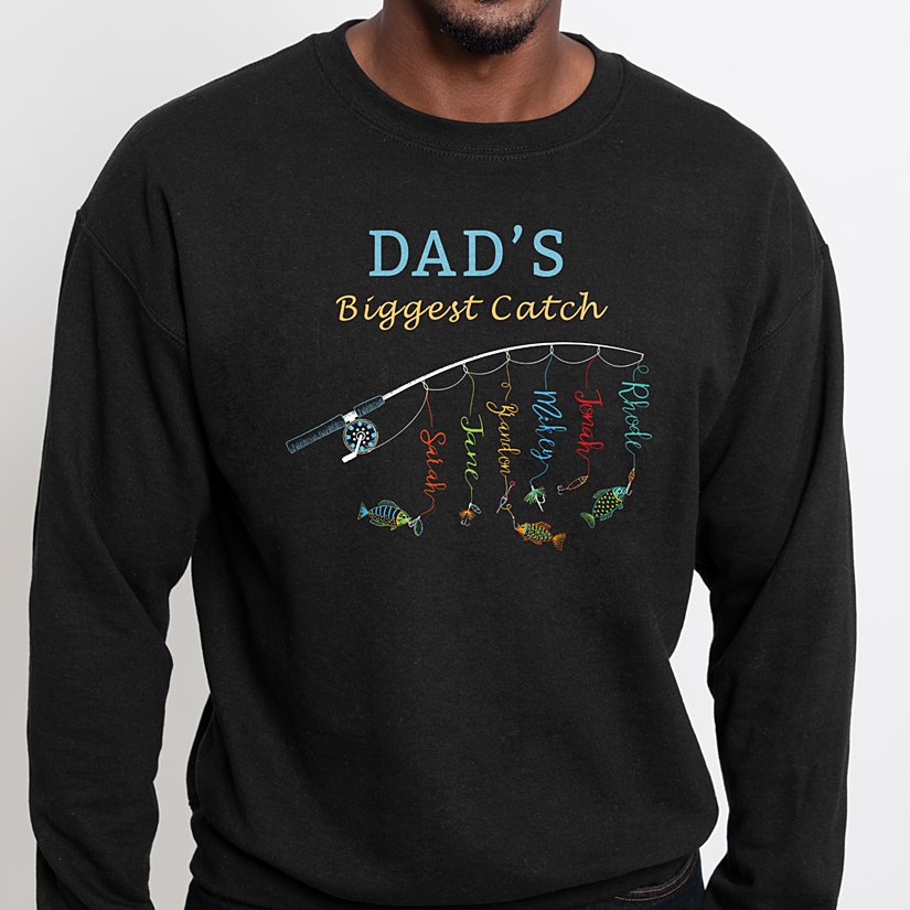 Hooked On Dad Personalized Sweatshirt