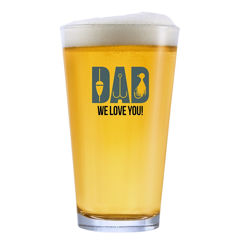 Cherished Hobbies Personalized Typography Glassware