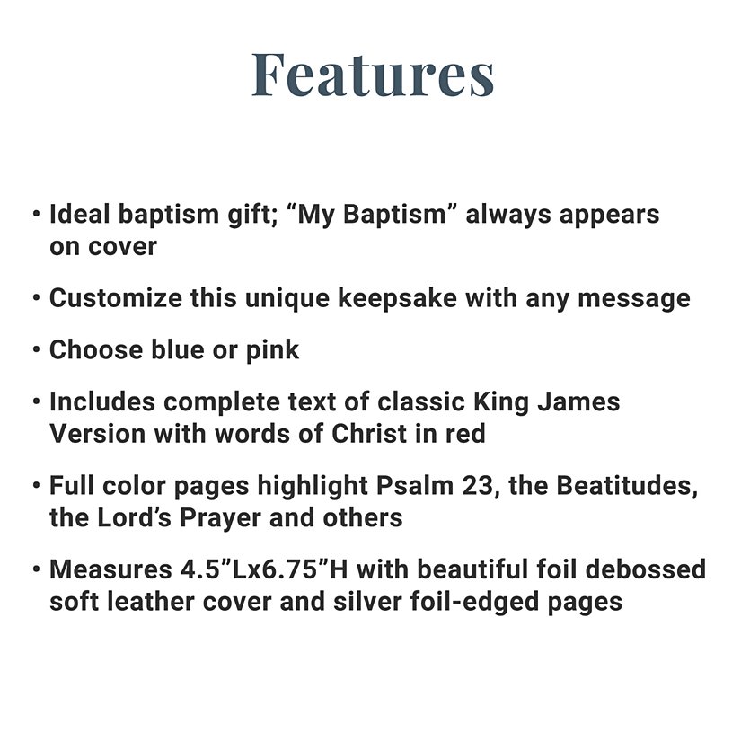Baby's Personalized Baptismal Bible 6 Baby's Personalized Baptismal Bible
