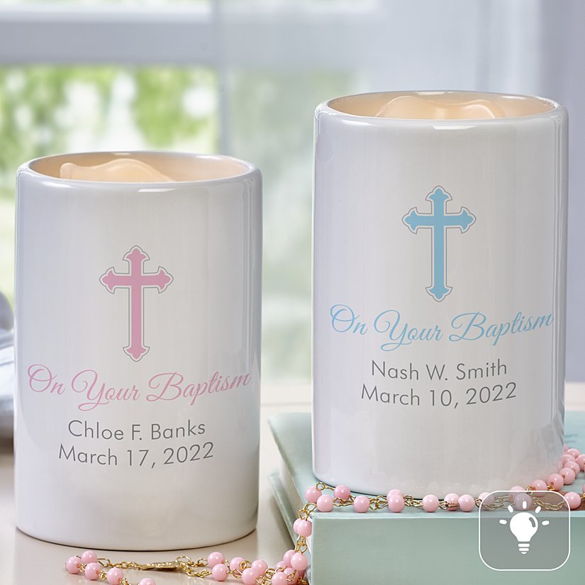 Baptismal Grace Personalized LED Votive