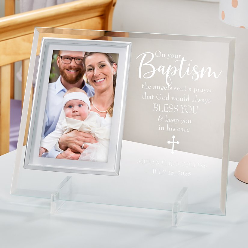 Cherished Baptism Personalized Glass Frame