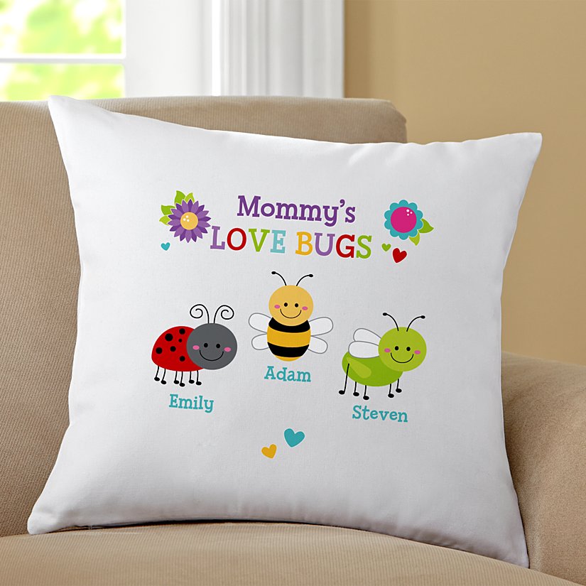 Adorable Bugs Personalized Pillow