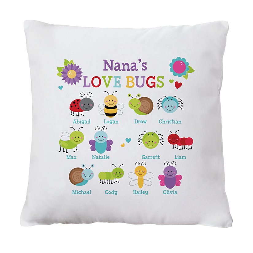 Adorable Bugs Personalized Pillow