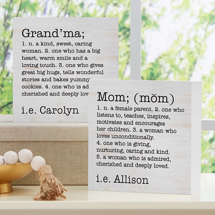 Define Her Personalized Wooden Block