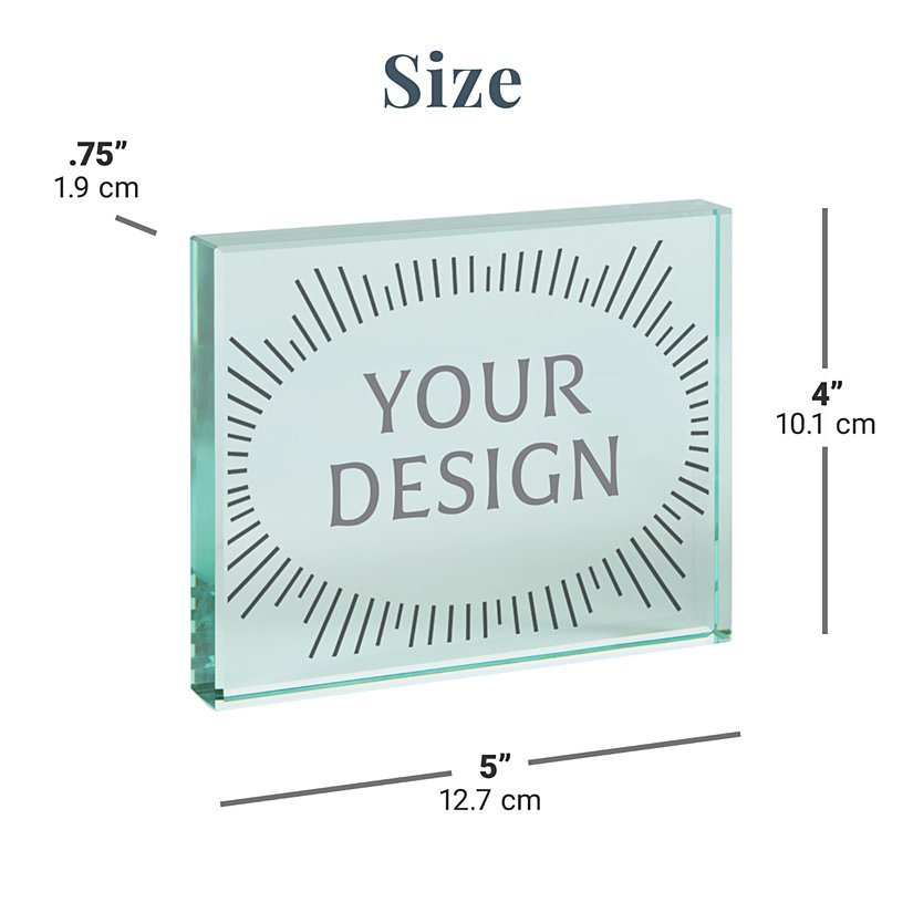 Path of Life Personalized Graduation Glass Block