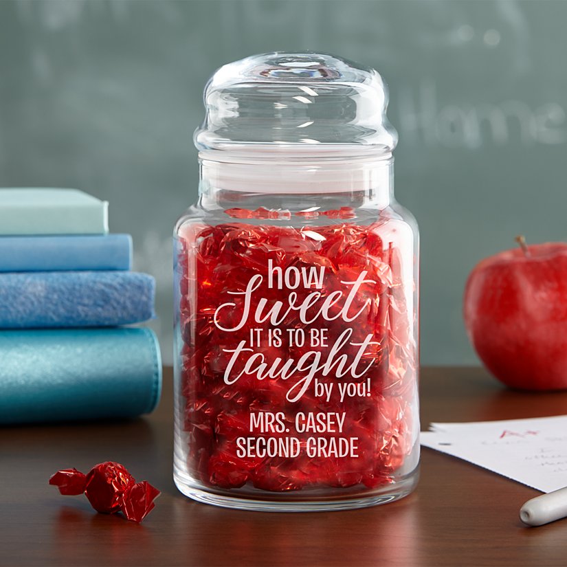 Delightful Glass Personalized Treat Jar