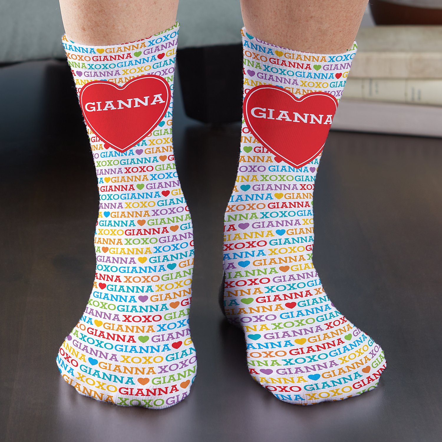 My Heart Belongs To You Personalized Socks