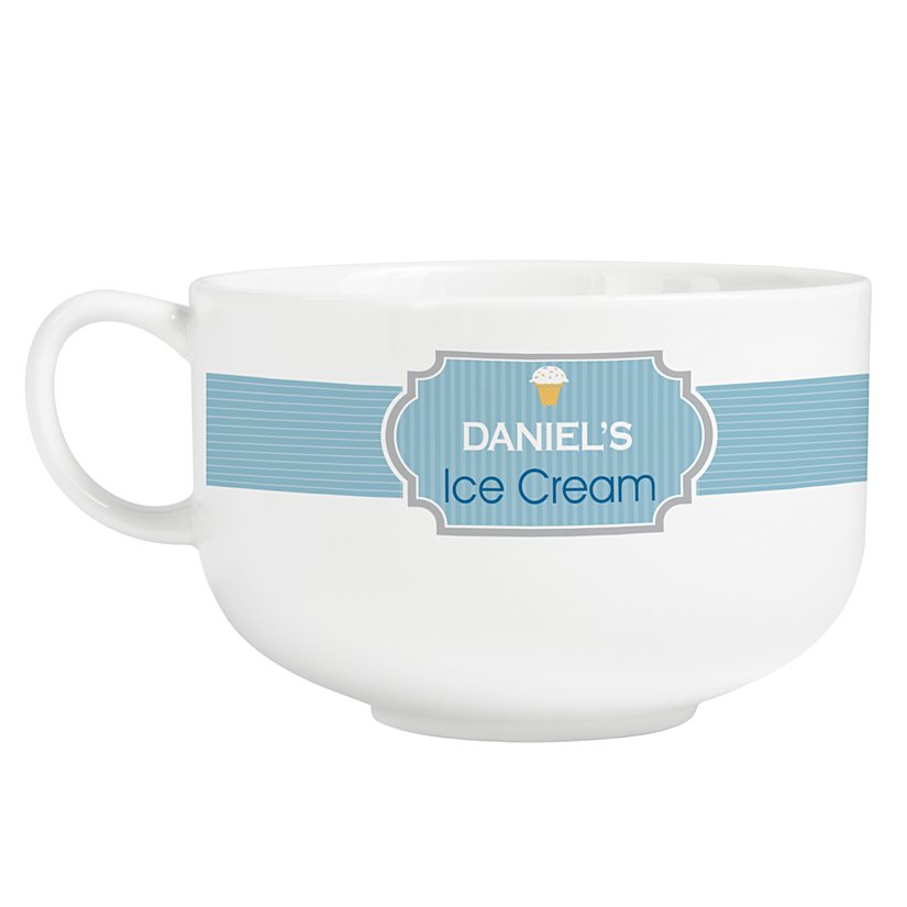 Retro Ice Cream Parlor Personalized Bowl