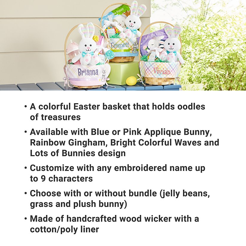 8" Customizable Personalized Easter Basket