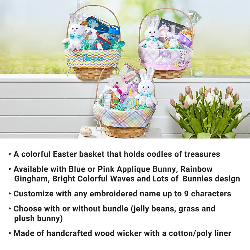 12" Customizable Personalized Easter Basket 3 12" Customizable Personalized Easter Basket