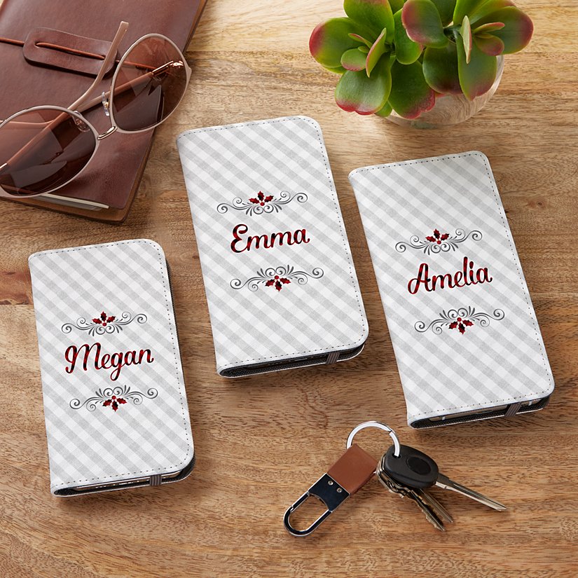 Classic Buffalo Check Personalized Phone Folio Case