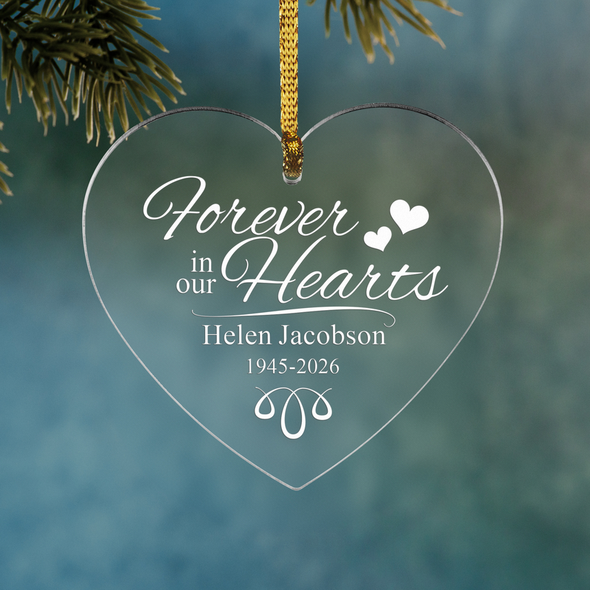 Always in Our Hearts Personalized Memorial Ornament