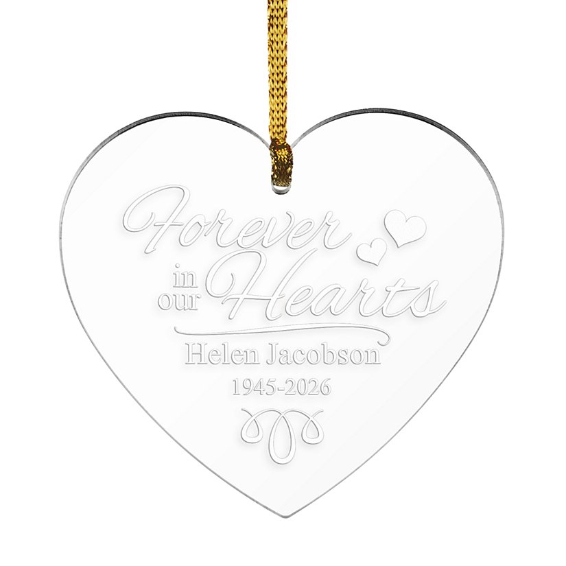 Always in Our Hearts Personalized Memorial Ornament