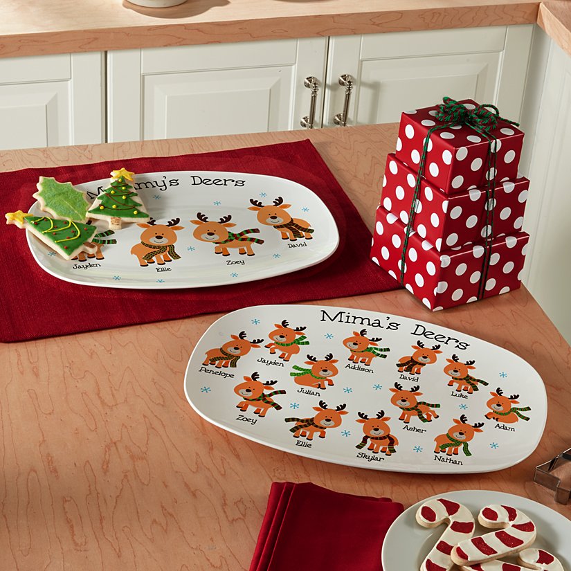 Charming Reindeer Personalized Platter