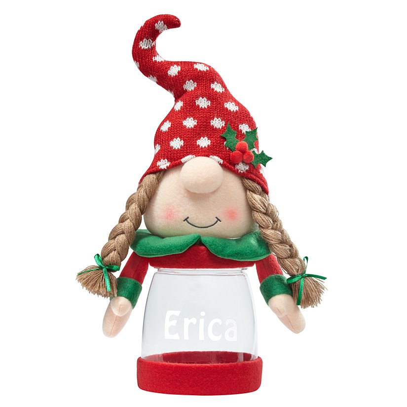 Adorable Gnome Plush Personalized Treat Container