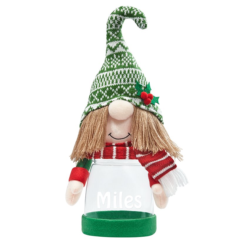 Adorable Gnome Plush Personalized Treat Container
