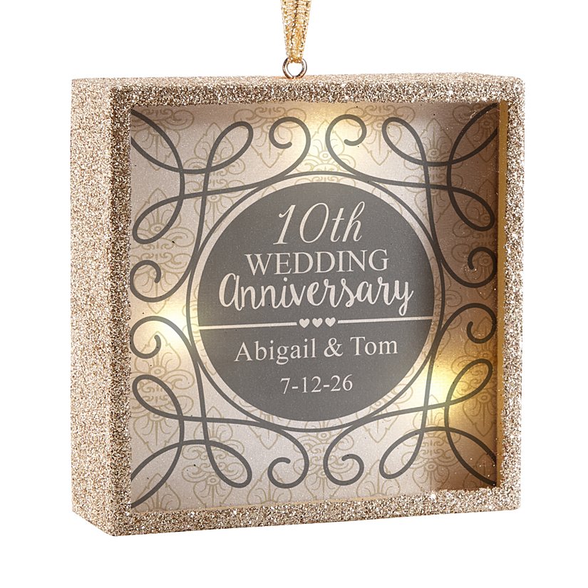 TwinkleBright® LED Personalized Anniversary Ornament 3 TwinkleBright® LED Personalized Anniversary Ornament