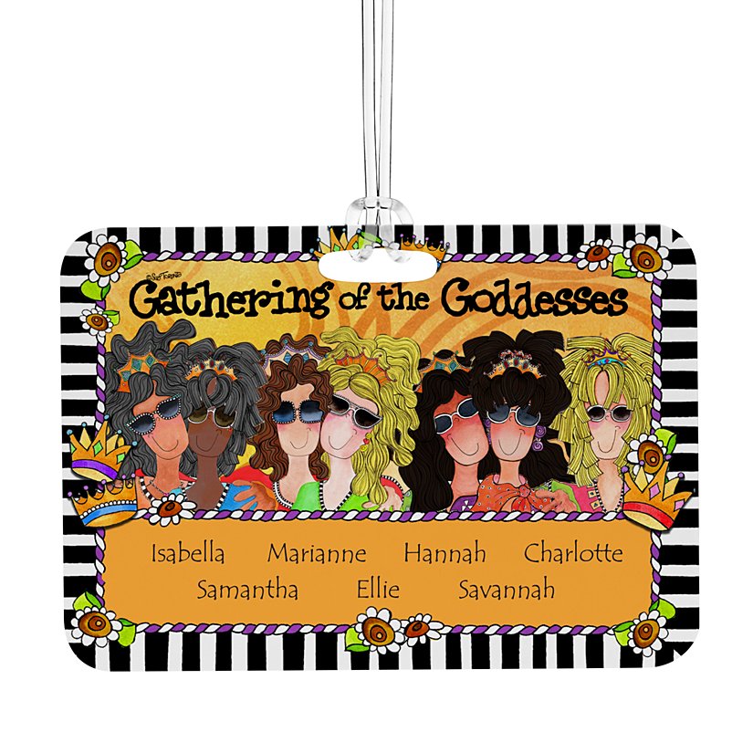 Gathering of the Goddesses Luggage Tag by Suzy Toronto