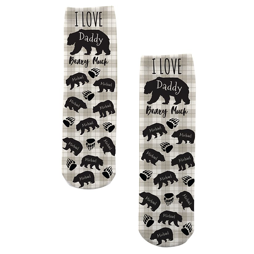 Love You Bear-ly Much Personalized Socks