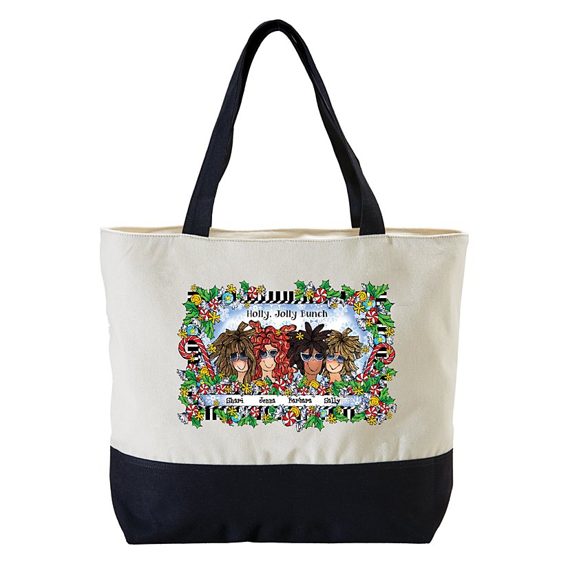 Name Your Sisterhood Christmas Greeting Tote Bag by Suzy Toronto