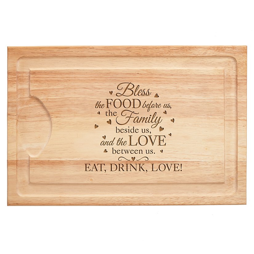 Bless This Food Maple Personalized Wooden Cutting Board
