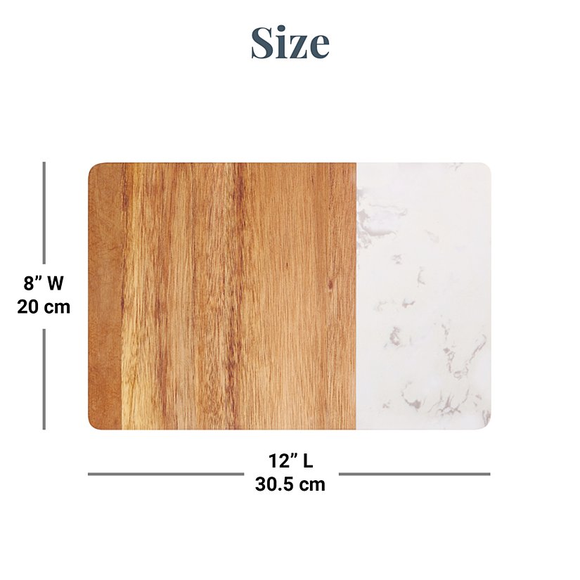 Elegant Home Marble Personalized Wood Serving Board
