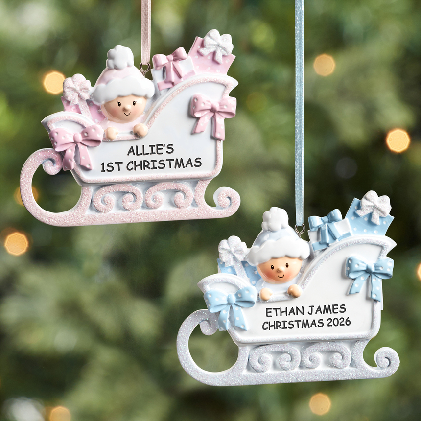 Baby's First Personalized Sleigh Ornament
