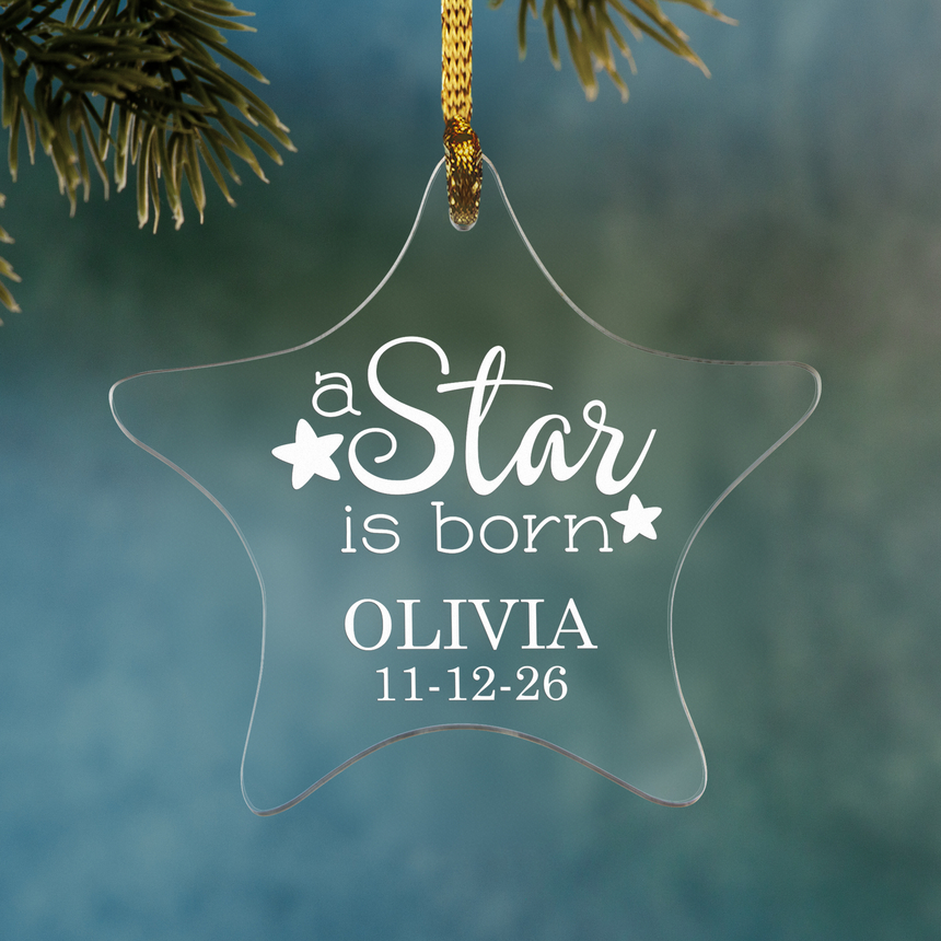 A Star is Born Personalized Christmas Ornament