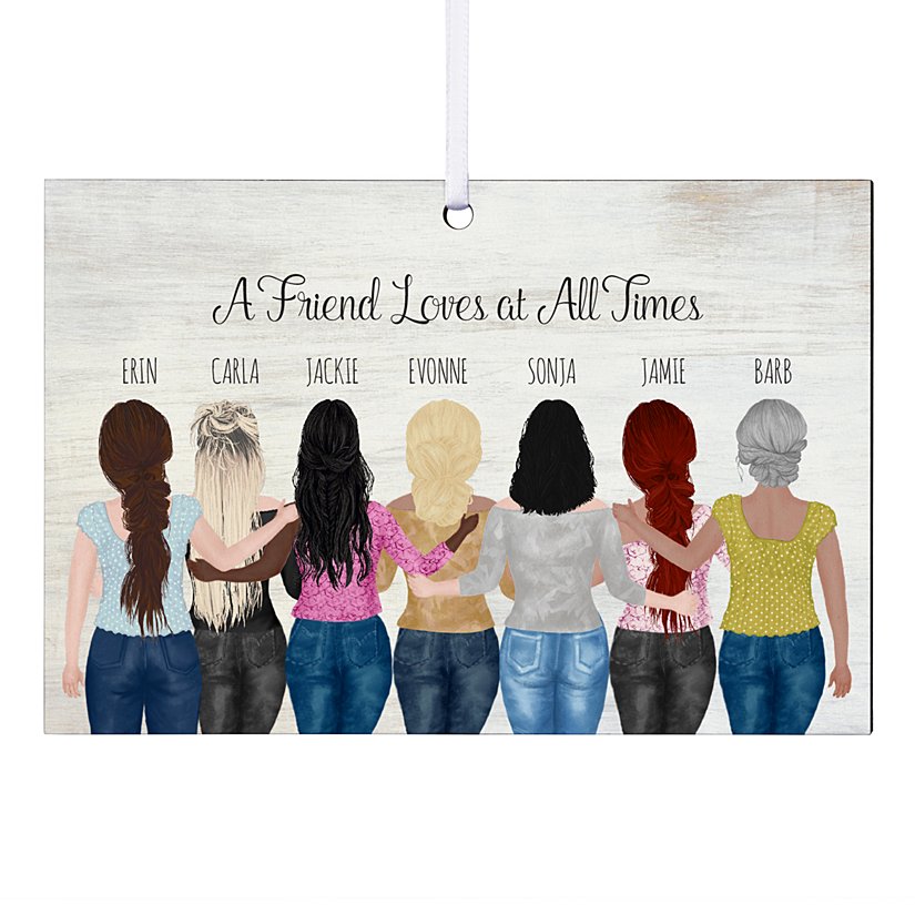 Eternal Friends Customized Rectangular Ornament