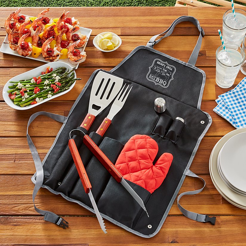 Feast & Grill Personalized BBQ Apron Set