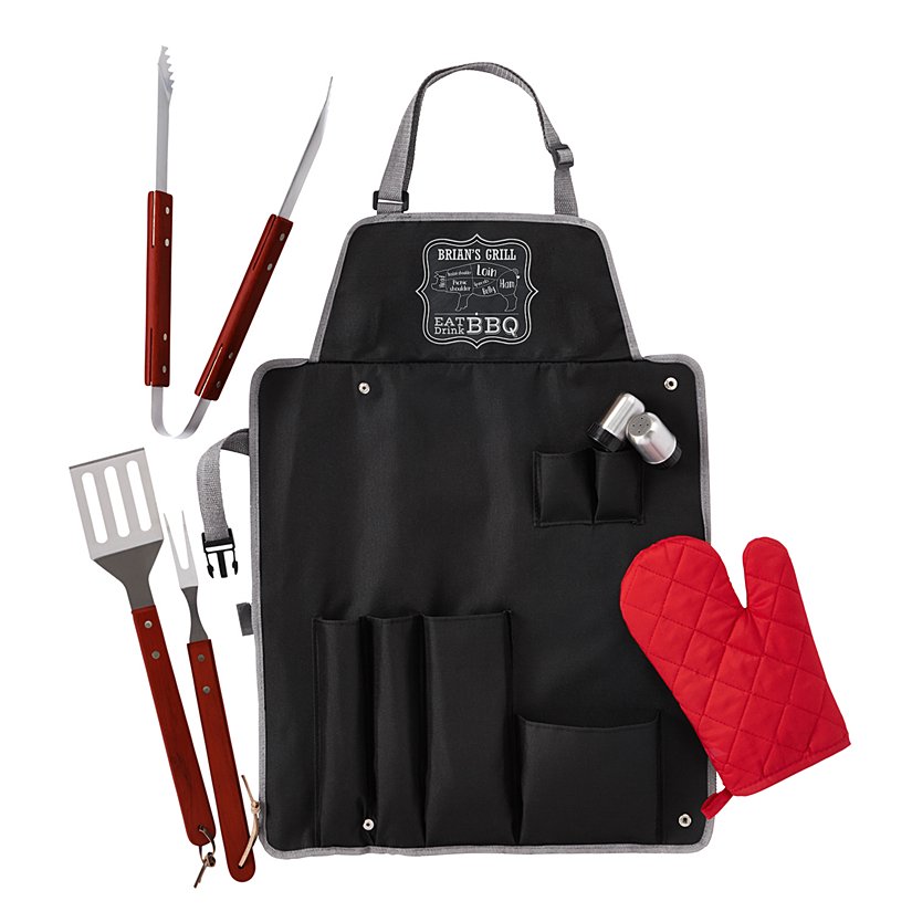 Feast & Grill Personalized BBQ Apron Set 3 Feast & Grill Personalized BBQ Apron Set