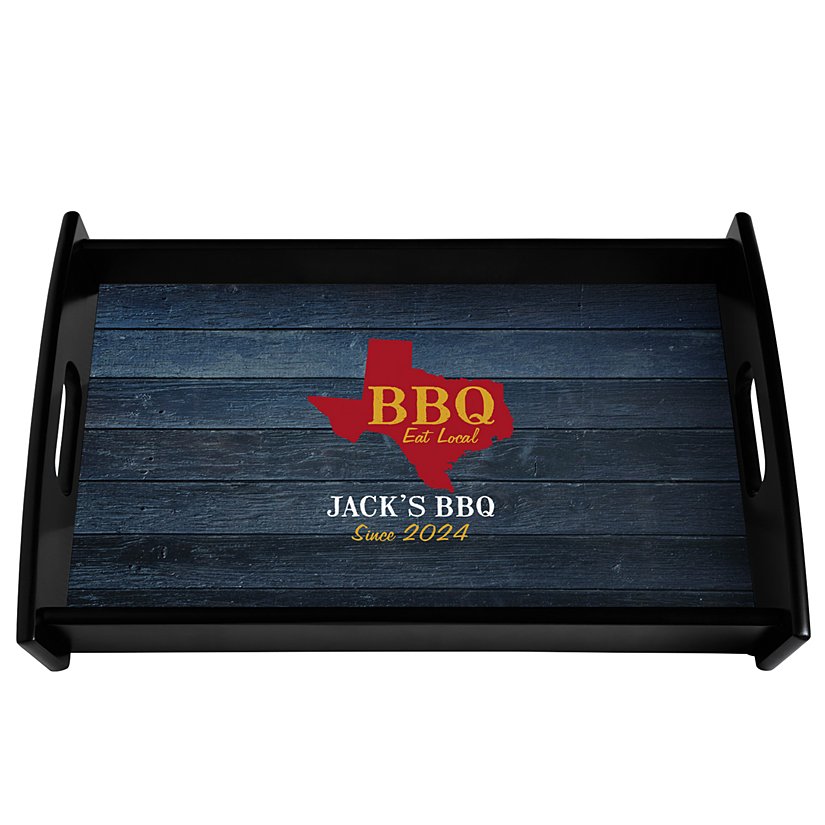 BBQ State Personalized Wood Tray